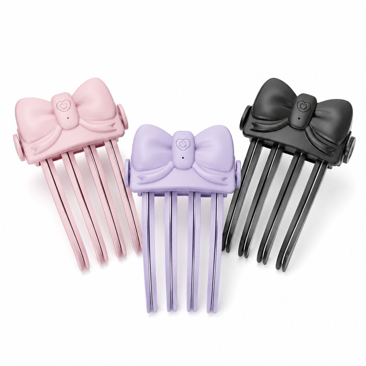 REVIMUS Heated Root Volumizer in blush pink, lavender and charcoal