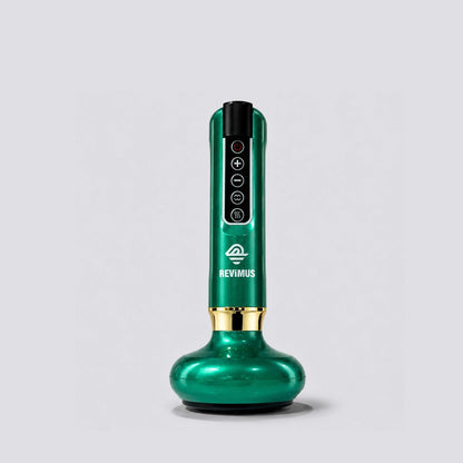 Front view of the green Revimus Anti-Cellulite Massager