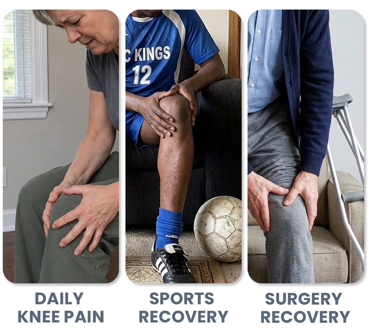 Revimus Motion knee massager for daily knee pain, sports recovery and post-surgery recovery