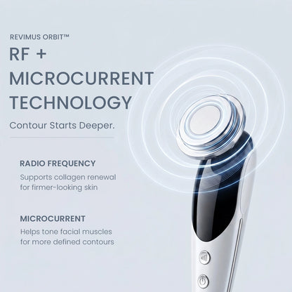 REVIMUS ORBIT RF and microcurrent facial technology for collagen support and contour definition