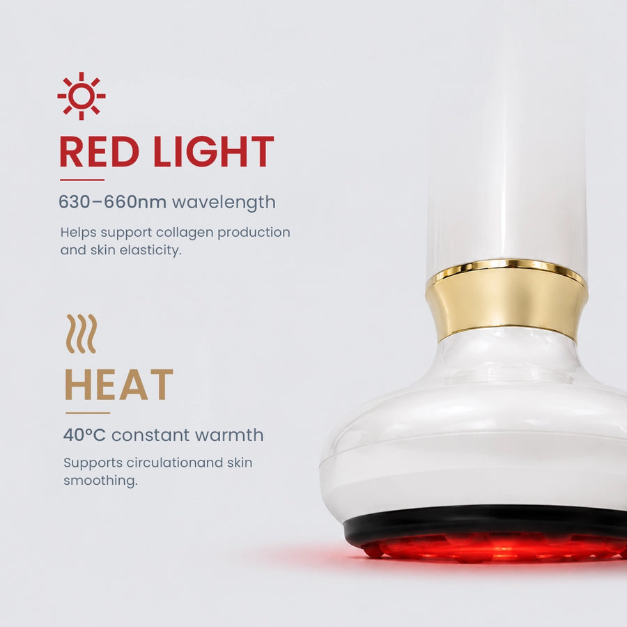 Red light and heat therapy features on the Revimus Anti-Cellulite Massager