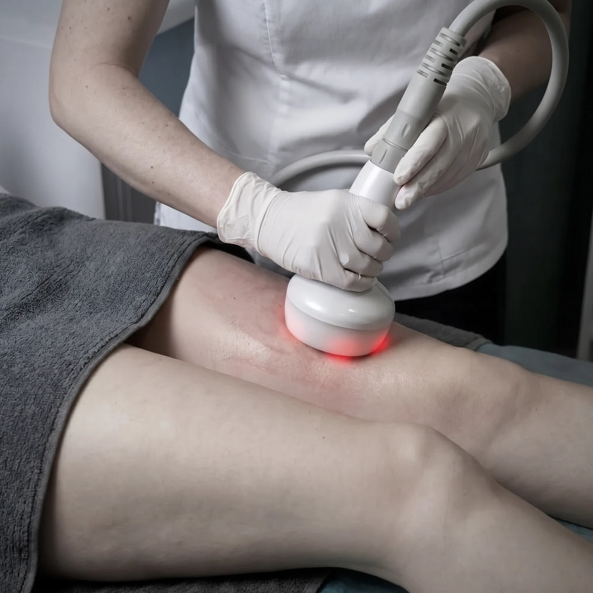 Professional cellulite treatment in a clinical spa